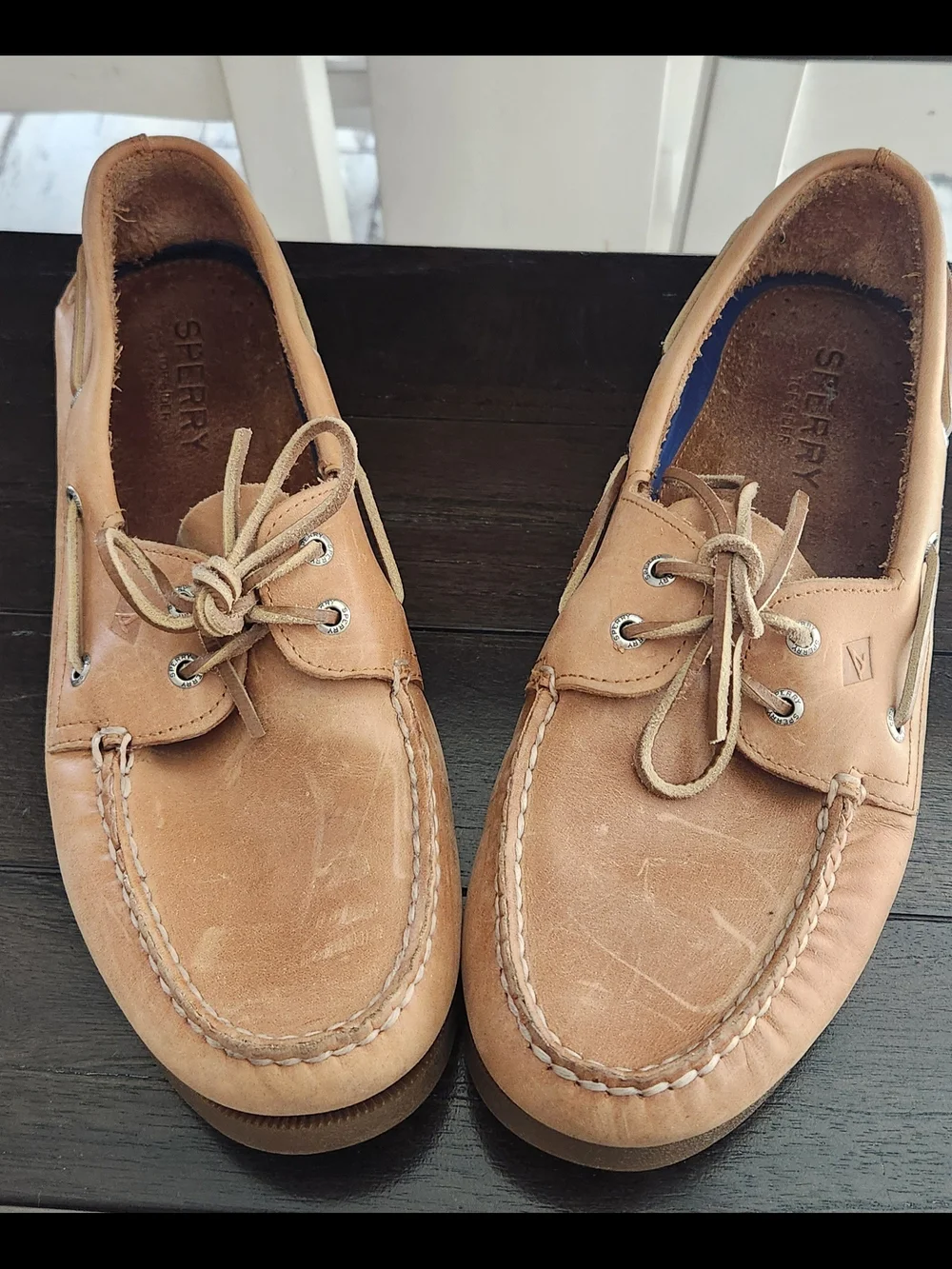 Sperry Men’s Light Brown Leather Boat Shoes - Size 14